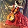 チェロを演奏する女性